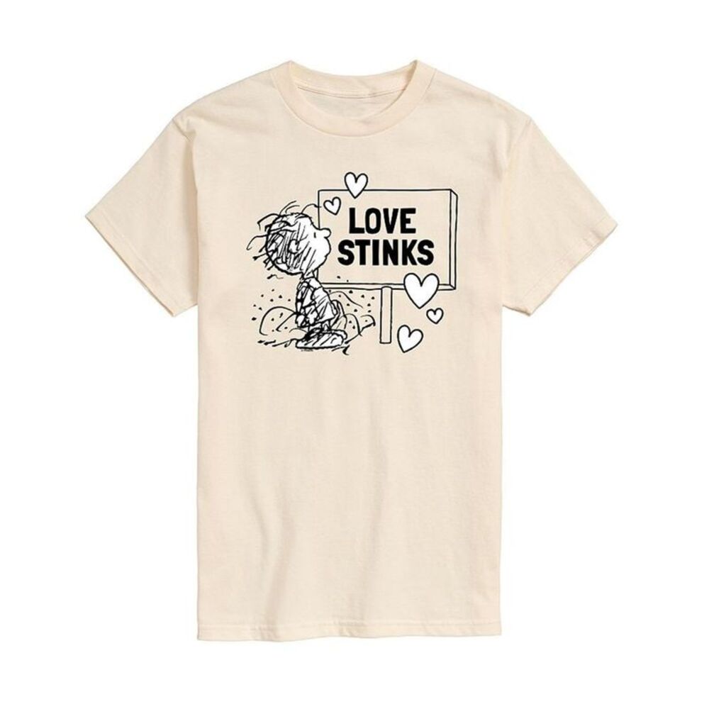 Airwaves Mens Peanuts Pig-Pen Love Stinks Graphic T-Shirt, NWT